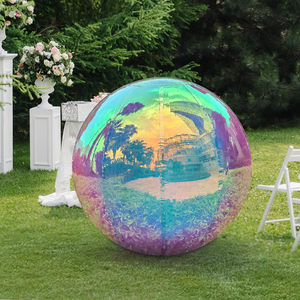 Boule miroir <span class=keywords><strong>gonflable</strong></span> colorée, grande boule en PVC brillante, <span class=keywords><strong>ballon</strong></span> miroir <span class=keywords><strong>géant</strong></span> pour événements et fêtes sur scène, spectacles publicitaires, décoration - Product Image 1