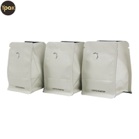 Ensemble de sachets d'emballage pour café à fond plat en papier kraft Mylar plastique imprimé sur mesure, petits formats 20g 25g