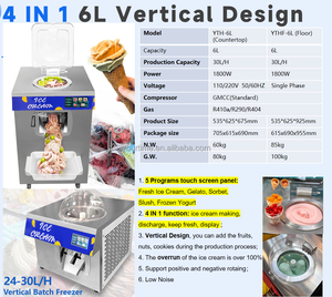 24l / h portatif snack équipement de réception de mariage vertical main crème glacée dur crème glacée distributeur automatique - Product Image 3