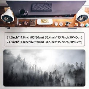 แผ่นรองเมาส์ซานซิง 700x300x4 มม. แผ่นรองโต๊ะทำงานดีไซน์ศิลปะยางธรรมชาติทรงสี่เหลี่ยมขนาดใหญ่ - Product Image 3