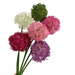 Flores Artificiales de Puerro Yasunobu, Ramas Individuales de Plástico, Color Blanco, Morado, Rojo, Verde, Rosa Claro, Decoración para Bodas, Uso en Interiores - Product Image 5
