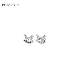 AMY AMY ต่างหูสตั๊ดเงิน zircon tassel Bohemia ผู้หญิงเครื่องประดับปาร์ตี้ PE2698 - Product Image 2
