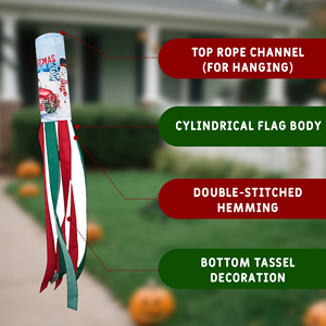 Guirnalda Decorativa de Poliéster Personalizada con Diseño de Feliz Navidad, Impresión Digital, para Jardín, Patio o Terraza - Product Image 4