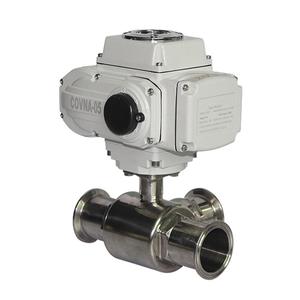 COVNA DN40 Válvula de Bola Sanitaria de Acero Inoxidable de Grado Alimenticio de 1.5 Pulgadas, 3 Vías, Puerto en L, 220V CA, con Abrazadera Tri-Clamp y Motor - Product Image 3