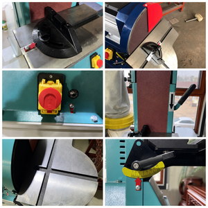 6x48" Benchtop Belt <strong>Disc</strong> <strong>Sander</strong> with Cabinet Base | [CE Certified] 1.1kW Industrial Woodworking Sanding Machine BDS-612-B - Product Image 3