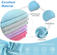 Chiffons en microfibre à écailles de poisson hautement absorbants pour nettoyer sans traces les surfaces de la cuisine et de la maison (vente en gros)