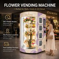 Distributeur automatique de fleurs intelligent Ouruoxi, 18 bouquets, écran tactile en libre-service, conservation à froid et à humidité contrôlée