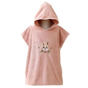 <span class=keywords><strong>Accappatoio</strong></span> con cappuccio per bambini in pile corallo, assorbente, ispessito, con orlo ricamato - Product Image 5