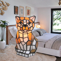 Lampe de table style pastoral très vendue, design papillon artisanal pour salon, chevet, café, ampoule B22 AC/DC