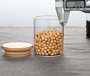 Hot Sale Haus und Küche Luftdicht versiegeltes Glas Gewürz Tee Süßigkeiten Vorrats glas mit Bambus deckel - Product Image 4