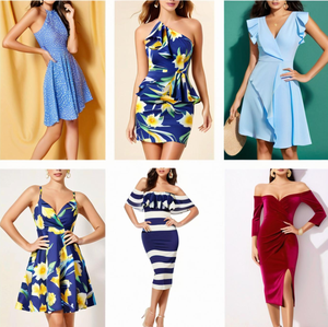 Liquidation Été Robes Décontractées Imprimées Sexy pour Femmes, Matériaux Mixtes, Tenues de Plage, Expédition Aléatoire Modèle QZ-033 CN GUA - Product Image 2