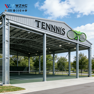 Structure en acier pour installations sportives de tennis, hall métallique à poutres en I, résistance à la neige lourde, codes de construction fiables US/AU, économique - Product Image 1