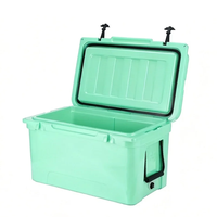 Glacière isotherme rotomoulée en PE de 65 L, étanche, écologique, pour stockage de glace sèche, réutilisable, conception anti-fuite pour l'extérieur