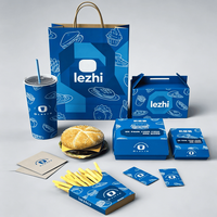 Cajas de Papel para Comida para Llevar, Diseño Personalizado, para Papas Fritas, Alitas de Pollo, Comida Rápida, Pollo Frito