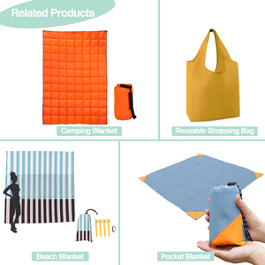 Coperta da Picnic Etnica Trapuntata in Oxford 200x200cm, Leggera, Resistente, Impermeabile, Pieghevole, Fatta a Mano, Stile Tribale - Product Image 6