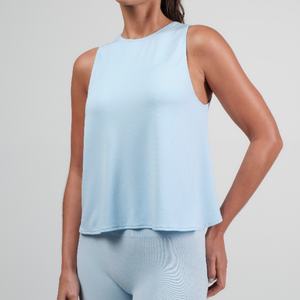 Camiseta Deportiva sin Mangas con Cuello Redondo, Diseño Personalizado, Secado Rápido, Corta, Holgada, para Yoga y Fitness, Estilo Cruzado para Mujer - Product Image 4