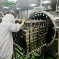 Autoclave Zongon à immersion dans l'eau pour la stérilisation des sachets en aluminium, des sachets sous vide, des bouteilles en PP/HDPE, des salades en boîte, des confitures