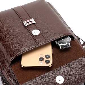 Diseño clásico de buena calidad, bolsos de hombro para hombre, bandolera de mensajero, Bolso bandolera de viaje de negocios de cuero PU personalizado - Product Image 4