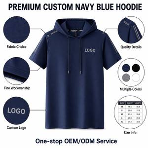 Felpe e T-shirt Estive Casual Personalizzate da Uomo, Magliette a Maniche Corte Tinta Unita Traspiranti e Comode con Stampa - Product Image 2