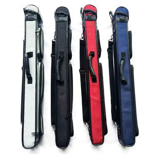 Hochwertige 2-teilige Billard-Pool-Queue-Stick-Tasche Tragbare 5-Loch-PU-Leder-/Stoff-Queue-Hülle mit Rechteck öffnung und 4 Farben. - Product Image 2