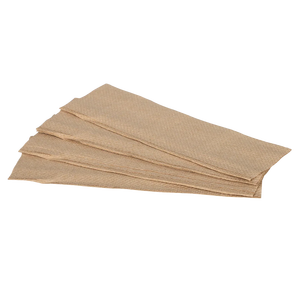 Essuie-tout en papier <span class=keywords><strong>bio</strong></span> non blanchi à plis en Z essuie-tout brun à plis multiples en vrac d'essuie-tout naturels recyclés à trois plis en vrac - Product Image 4