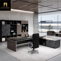 Meubles en bois personnalisables au design moderne et luxueux Table de PDG Boss Smart L Shape Home Executive Office Desk