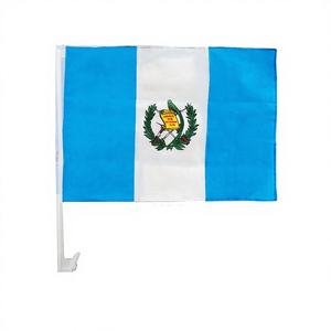 Bandera de Guatemala Personalizable de 12"X18" (288 Piezas, 24DZ/CS) Impresión Digital en Nailon y Seda, Modelo 82157 para Automóviles/Educación - Product Image 1