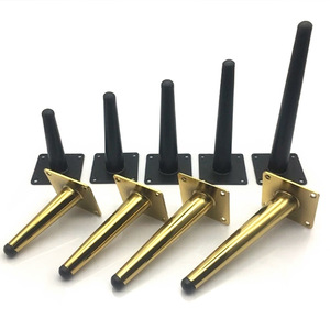Patas para muebles, color negro y dorado, acero laminado en frío, estilo contemporáneo, fácil instalación, patas para sofá, silla, mesa de centro, H150mm, H170mm - Product Image 2