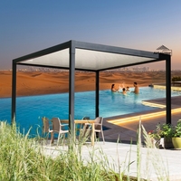 Kit de quincaillerie pour pergola en aluminium Airfun, toit rétractable motorisé à lames orientables, auvent de jardin, gazebo imperméable, style antique 4x4