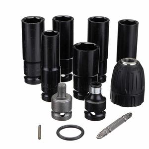 <span class=keywords><strong>Drillpro</strong></span> 4/6/10/12PCS Kit de manchons en métal Clé à molette électrique Tournevis à tête hexagonale pour perceuse à percussion - Product Image 1