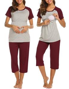 Mamma che allatta maternità donna incinta dolce mamma vestiti incinta e <span class=keywords><strong>allattamento</strong></span> a strati Jogger Set per le donne - Product Image 2