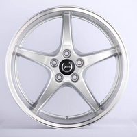 Jantes en alliage X-RIMS 18x8.5 5x100 5 branches concaves finition argent poli ET6 pour VW Golf Subaru