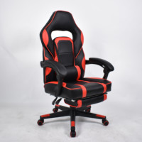 Chaises esport de bureau ergonomiques robustes Chaise de jeu de luxe en cuir PU rouge Racing