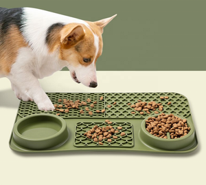 Tapis de léchage en silicone de qualité alimentaire OEM ODM pour animaux de compagnie, à ventouse, pour soulager l'anxiété, grande assiette de repas - Product Image 2