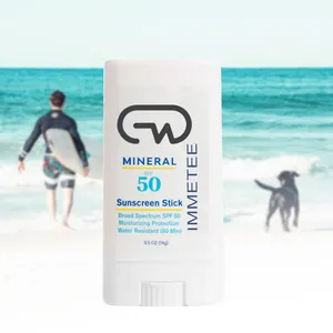 Protetor solar OEM/ODM Sun Stick Spf 50 de marca própria, protetor solar personalizado anti-UV Spf 50 para uso externo com seu logotipo
