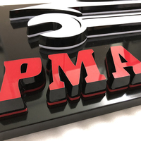 Enseigne en lettres 3D personnalisées pour extérieur, en acrylique, avec éclairage frontal et arrière, pour publicité commerciale, logo électronique