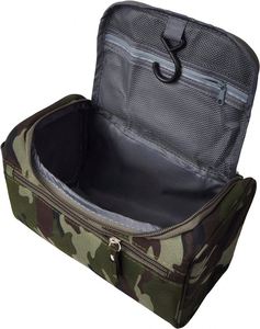 Grande trousse de maquillage, trousse de rasage portable, motif ciel étoilé abstrait bleu, trousse de toilette pour voyage, gym, camping - Product Image 1