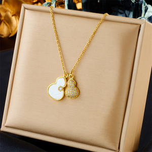 Bijoux fantaisie colliers bijoux plaqué or imperméable femmes accessoires bijoux acier inoxydable collier <span class=keywords><strong>en</strong></span> acier inoxydable - Product Image 6