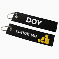 Embroidered Key Chain Wholesale Promotional Design Custom Brand Name Logo Fabric
