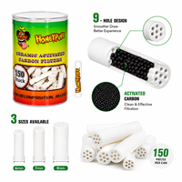 Lot économique d'accessoires de fumage en céramique écologiques avec filtres à charbon actif de 6 mm, 7 mm et 9 mm, personnalisables avec logo, pour la vente en gros