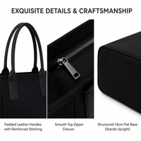 Tas Laptop Wanita Anti Air 14 Inch, Tas Kerja Ringan, Tahan Lama, Anti Gores