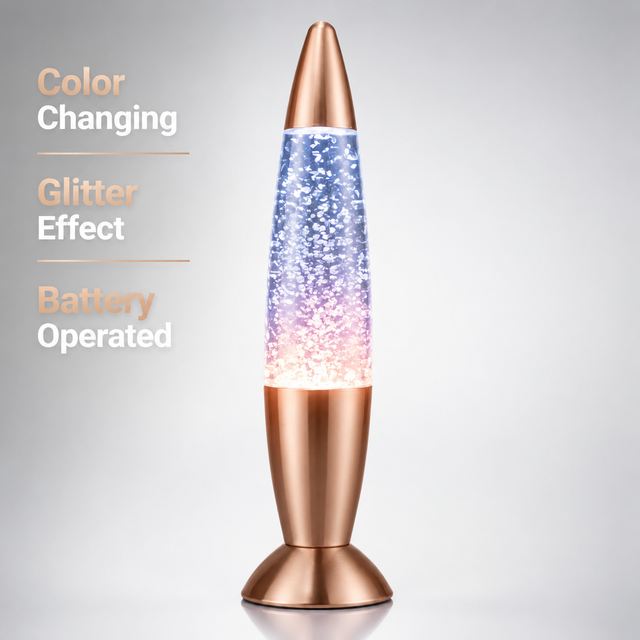 Decorative Mini Night Light LED 6000K Color Changing Daylight Battery Operated ABS Glitter Bedroom Home Decor Mood Lighting