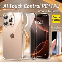 Grosir Pabrik Casing HP Transparan Lembut TPU+PC Anti-Kuning Kelas 4.5 dengan Tombol AI dan Perlindungan 360 Derajat