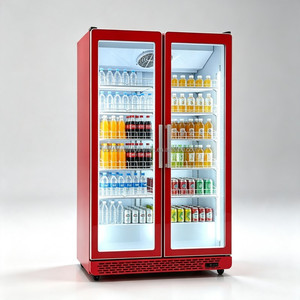 Armoires de présentation et congélateurs à boissons à double porte entièrement vitrées, durables et économes en énergie, pour la vente en gros - Product Image 4