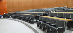 Escritorio y silla plegables para estudiantes, escalera para el aula universitaria, silla para asientos de salón de conferencias con mesa de escritura - Product Image 4