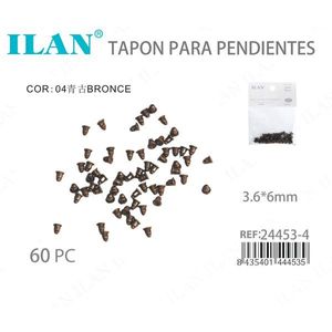Fermaglio per orecchini Ilan 3,6x6 mm in bronzo, 60 pezzi, per la creazione di gioielli - Product Image 3
