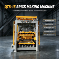 Machine de moulage de blocs de ciment entièrement automatique stable QT8-15, équipement de production de pavés pour usine de fabrication de blocs