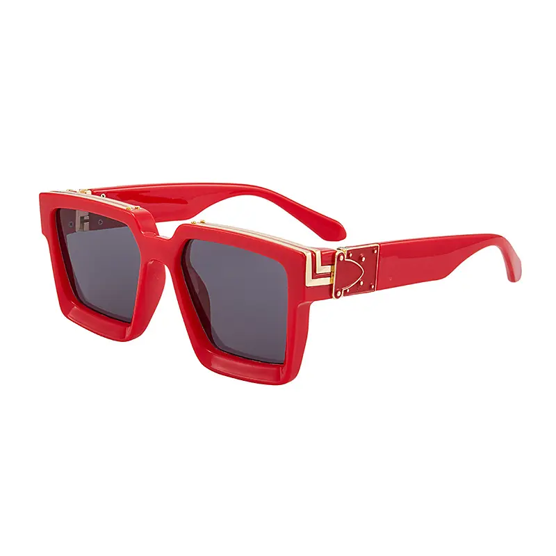 2021 Hot Stijl Zonnebril Mannelijke Straat Foto Instagram Model Vierkante Zonnebril Vrouwelijke Frame
