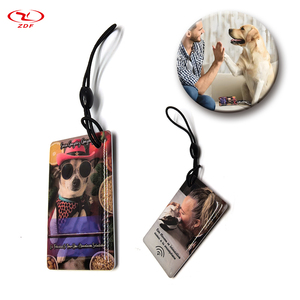 명함 미니 태그 로고 13.56MHz 스마트 NFC 태그 및 <span class=keywords><strong>QR</strong></span> 코드와 사용자 정의 인쇄 NFC 개 키 체인 - Product Image 1