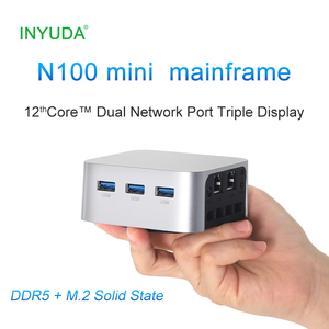 <span class=keywords><strong>Intel</strong></span> N100มินิพีซี <span class=keywords><strong>NUC</strong></span> 4-core 3.4GHz 6W พลังงานต่ำ dual HDMI 4K WiFi 6 Fanless สำหรับสำนักงานบ้านเราเตอร์นุ่ม - Product Image 4